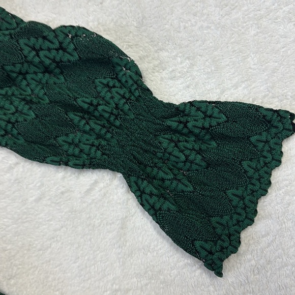 Free People Green Mock Neck Bishop Sleeve Dress - Picture 8 of 11